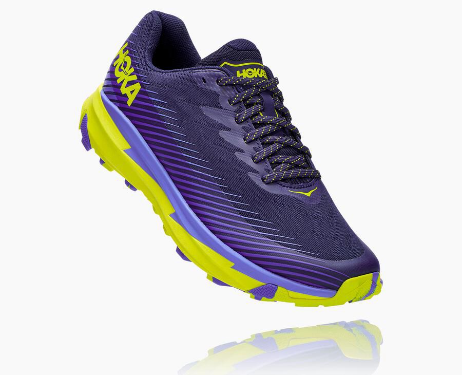 Zapatillas Trail Hoka One One Hombre - Torrent 2 - Azules/Verde - ZAE653240